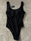 ✨Summer Mae Women's Black Classic U Back One Piece Swimsuit Sz L NWT✨ — photo 2