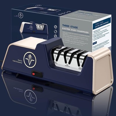 Professional Electric Knife Sharpener with 100% Diamond Abrasives and Precision
