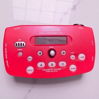 Boss VE-5 Vocal Performer Effect Processor Red w/ AC adapter Used From JAPAN