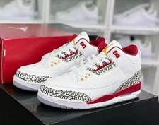 Mid-Top Jordan 3 Retro "Cardinal Red" Men's Basketball Shoes
