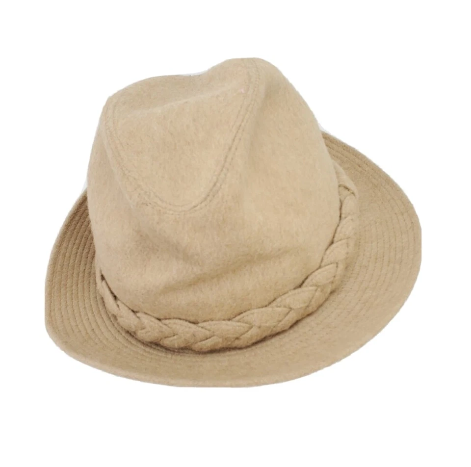 Sombrero Stetson Fedora Para Hombres 6 3/4 Gorra Ajustada Lana Tostada Camello Playboy De Colección Años 80 90 Foto 2 de 4