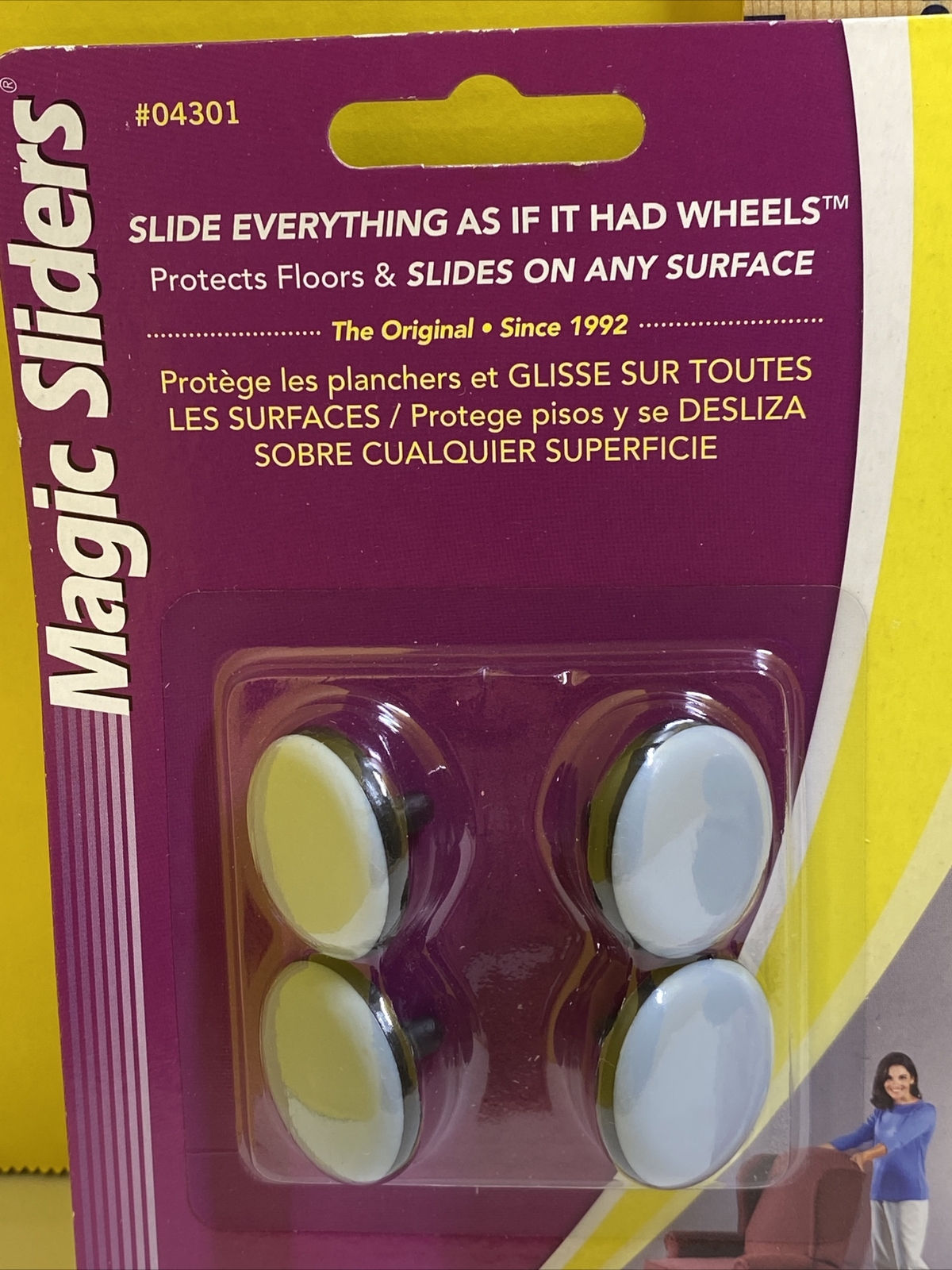 Magic Sliders 13/16 In. Round Nail on Furniture Glide,(4Pack) 04301