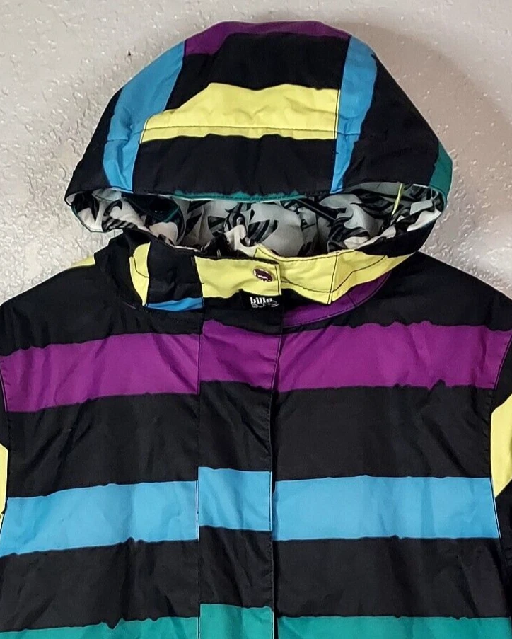 Billabong Ski Jacket Caltyr Girl s XL or 14 Bright Stripes