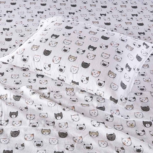 Intelligent Design Cozy Soft Cotton Flannel Printed Sheet Set Twin XL Full Queen - Picture 35 of 56