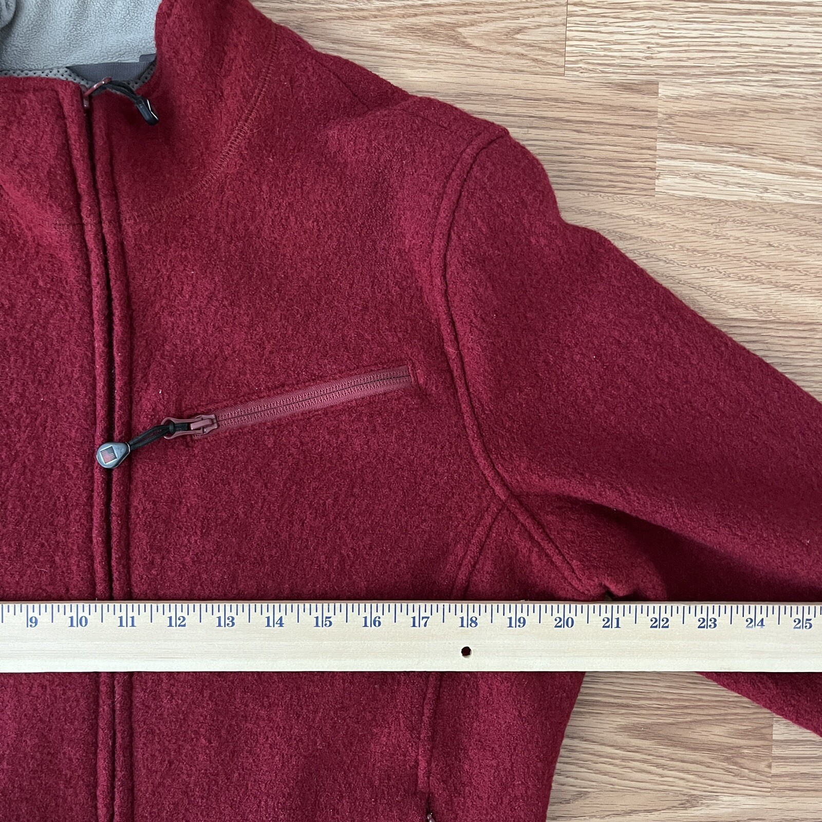 Woolrich Full Zip Ruby Red Wool Jacket 15417 Wome… - image 7