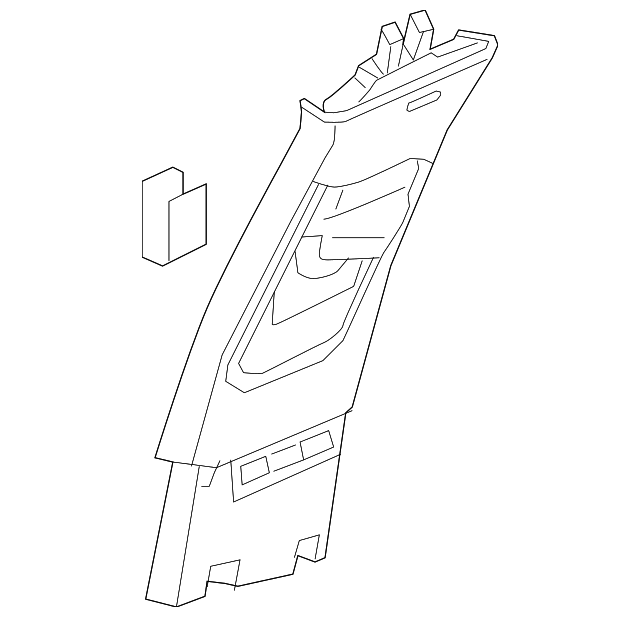 Genuine GM Jet Black Driver Side Upper Pillar Trim 26215959  