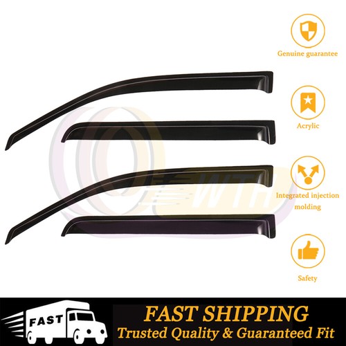 Paraseras de ventana de ventilación protectoras de lluvia para Ford F-150 2004-2008 4 piezas - Imagen 11 de 12