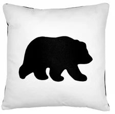 Authentic Leather Bear Pillow Cover Only Or With Cushion Couch Decor Accent