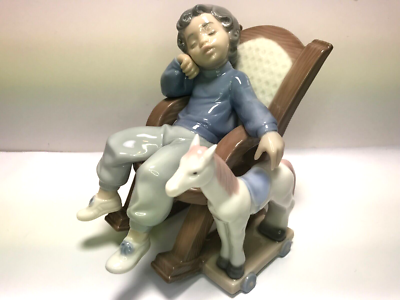 Lladro Porcelain Figurine 5846 All Tuckered Out Boy Sleeping