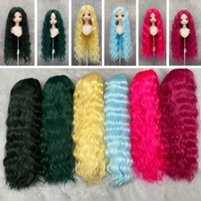 Solid Color Long Curly Wavy Hair BJD Wig for 1/3 1/4 1/6 BJD Dolls Hair Wigs DIY