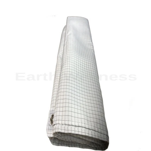 Hoja de puesta a tierra rosca de carbono, GRANDE 96"x 30" y cable de cobre, media hoja