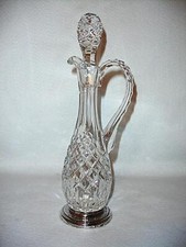 Signed Hawkes Cut Crystal Decanter with Sterl...
