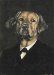 Rhodesian Ridgeback "Emile" - CUSTOM MATTED - Vintage Dog Print - Poncelet 0810