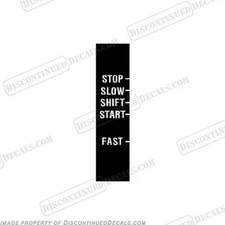 Fits Twist Grip Tiller Throttle Control Decal SLOW STOP SHIFT START FAST