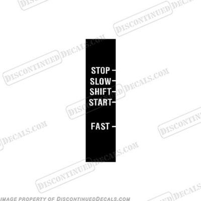 Fits Twist Grip Tiller Throttle Control Decal SLOW STOP SHIFT START FAST