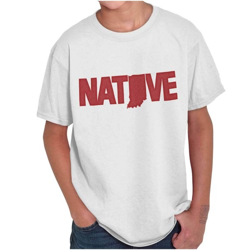 Indiana Native Indy IN Classic Souvenir Gift Youth Crewneck T Shirts Boy or Girl - Picture 9 of 9