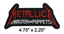 Metallica Master of Puppets Rock and Roll Embroidered Iron On Patch 4.75"x2.25"