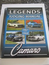 1967 1968 Camaro Legends Judging Manual