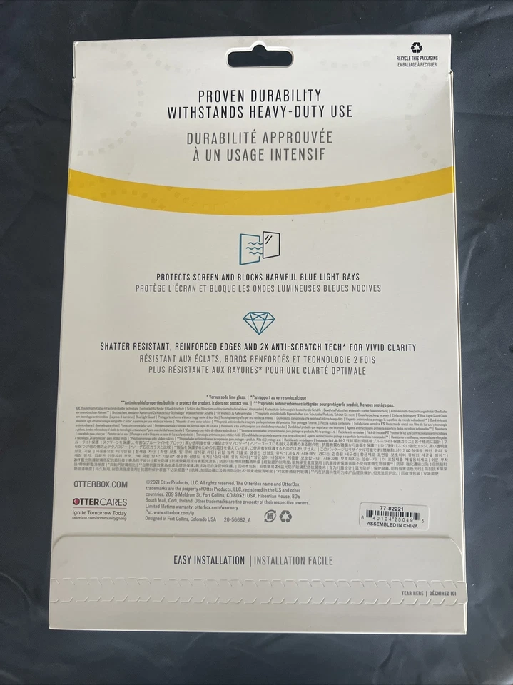 Otterbox Kids ipad mini 5th gen Screen Protector, Blue Light Guard W/Antimicrob - Image 4 of 4