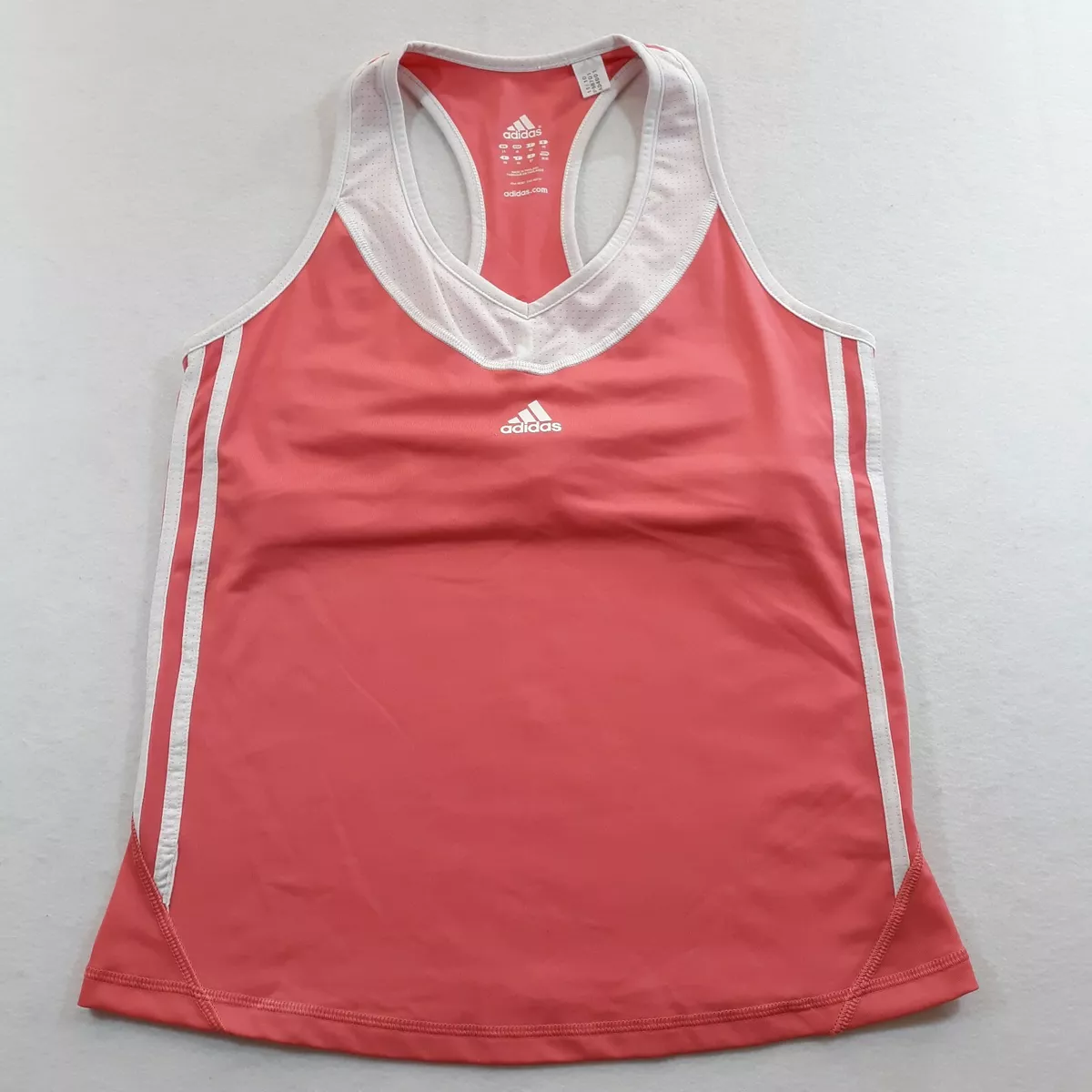 Adidas Tank Top Womens Size Medium V-Neck Built-In Bra Workout Run