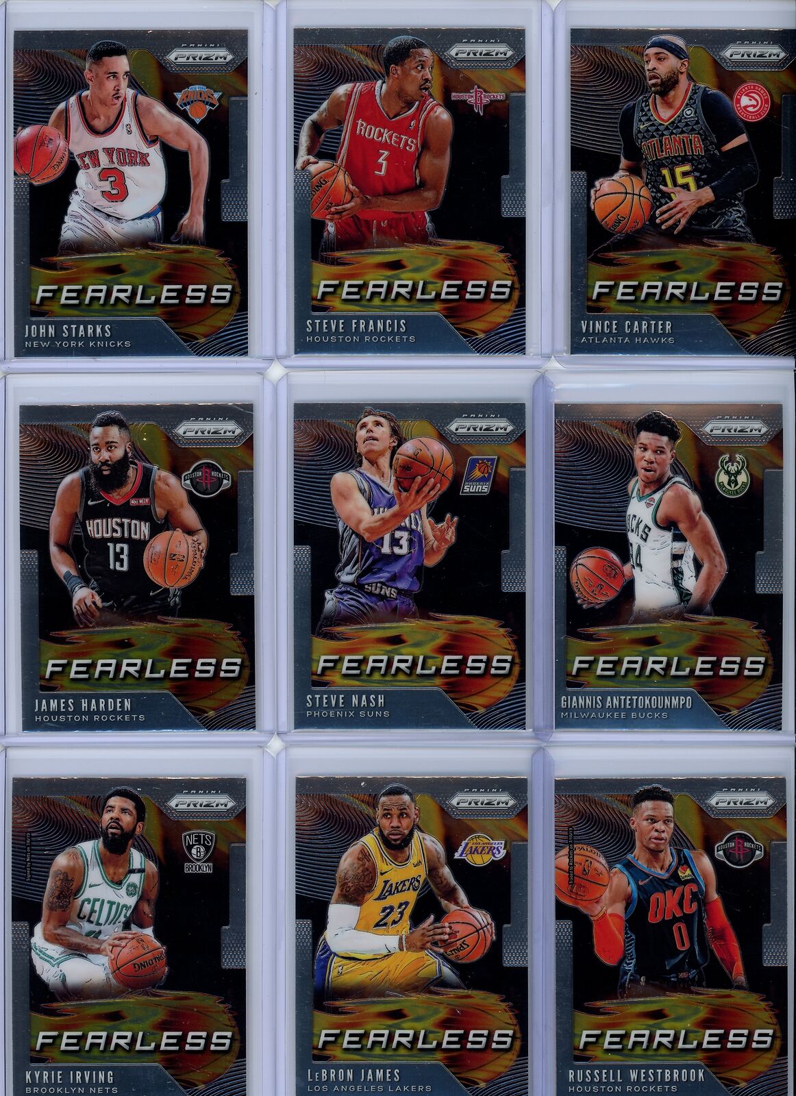 2019-20 Panini Prizm Fearless Insert Singles - Pick Your Players