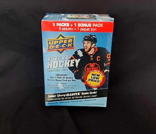 Upper Deck 2021-22 NHL Hockey Series One 9 Packs + 1 Bonus Pack Mega Box