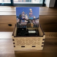 NEW “It’s A Small World” Windup Mini Wooden Music Box.