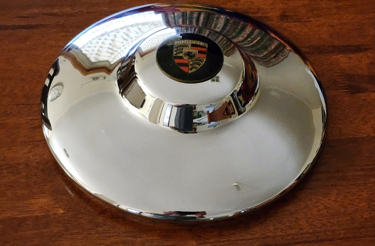 PORSCHE Hubcap 356A, 356B 1956-63 chrome with original enamel