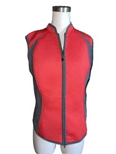 Nike Golf Vest Womens Medium Red Performance Breathable Quick Dry