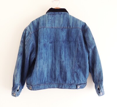 VIVIENNE WESTWOOD 1985 MINI CRINI Wood grain print denim sherpa VIVIENNE WESTWOOD 1985 MINI CRINI Wood grain print denim sherpa