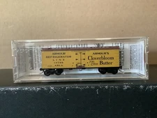 Armour Refrigerator Line N Scale 36' Wood Sheathed Ice Reefer MTL #58550-MINT