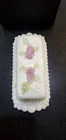 vintage milk glass butter dish