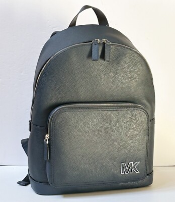 MICHAEL KORS COOPER LARGE COMMUTER LEATHER BACKPACK NAVY | eBay