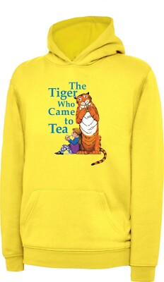 World Book Day Hoodie The Tiger Who Came To Tea Story Book Lovers Gift Hood Top