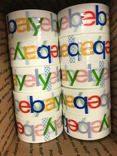 Lot of 10 Rolls Official eBay Branded Packaging Tape - Free Shipping