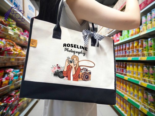 Custom Photographer Tote Bag, Photography Kit Bag Personaliser Gift, Photo Stuff - Picture 4 of 10
