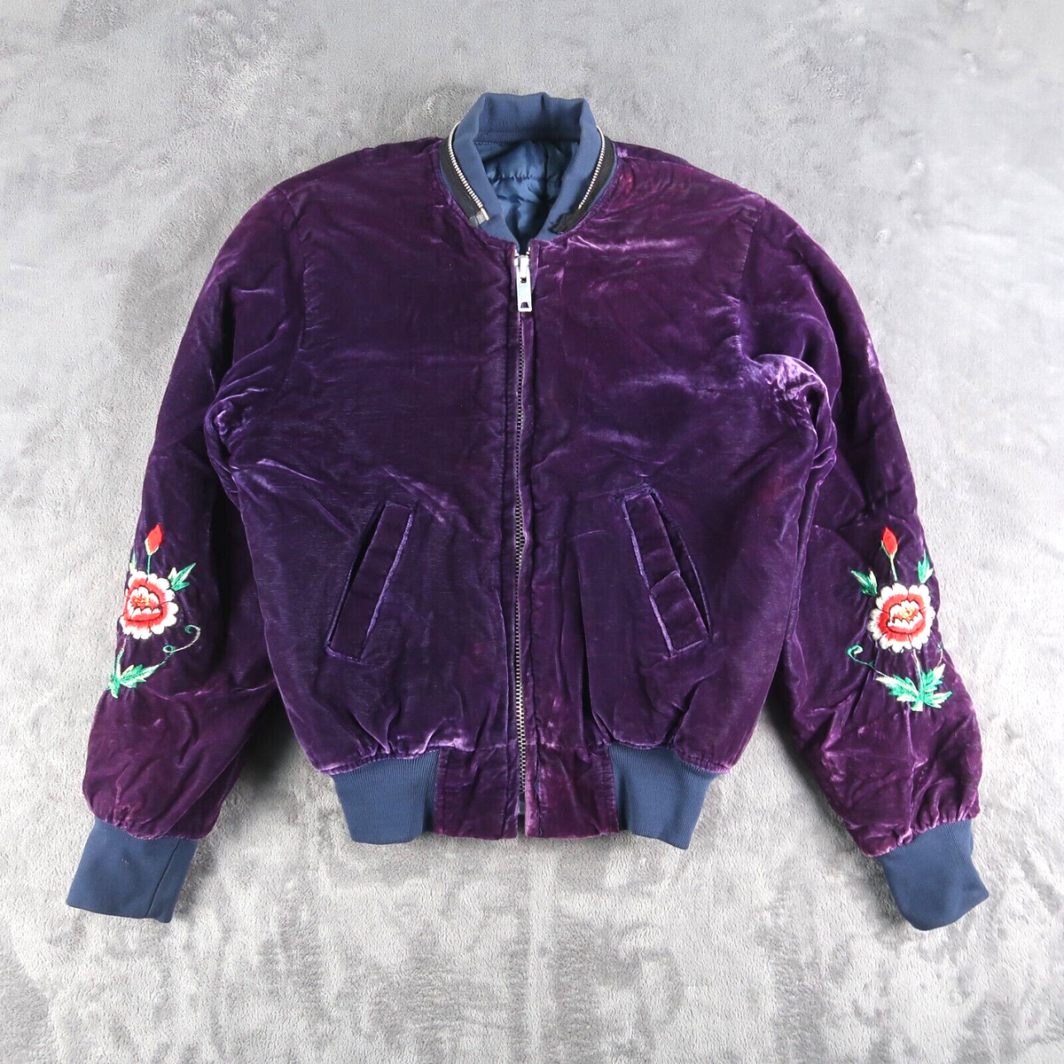 Vintage 80s Korea Souvenir Bomber Jacket Size S Small Floral Vintage 80s Korea Souvenir Bomber Jacket Size S Small Floral