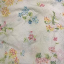 Vintage Springmaid Twin flat sewn to be a Fitted Sheet Flowers Floral