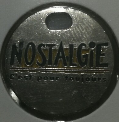 METAL SHOPPING CART TOKEN   Radio ''NOSTALGIA'' It's Forever   SOFREC PARIS
