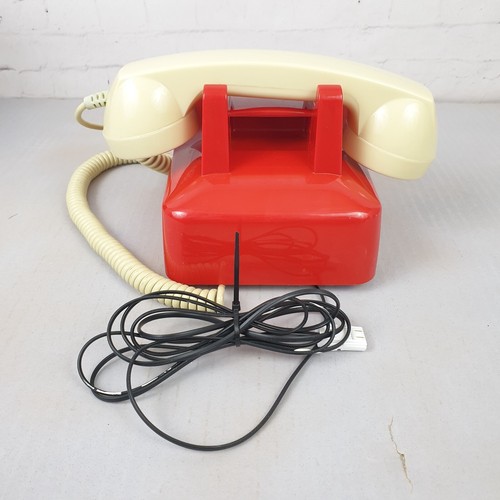 Telefono fisso da scrivania retro Steepletone ROSSO riproduzione quadrante rotante modello STP1960 - Foto 10 di 22
