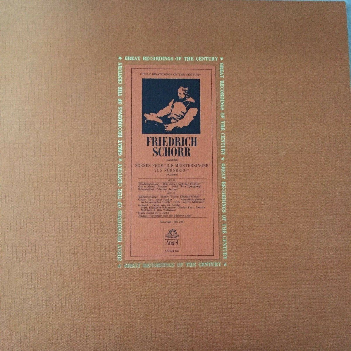 WAGNER: Meistersinger-Scenes - Friedrich Schorr (US Angel COLH137