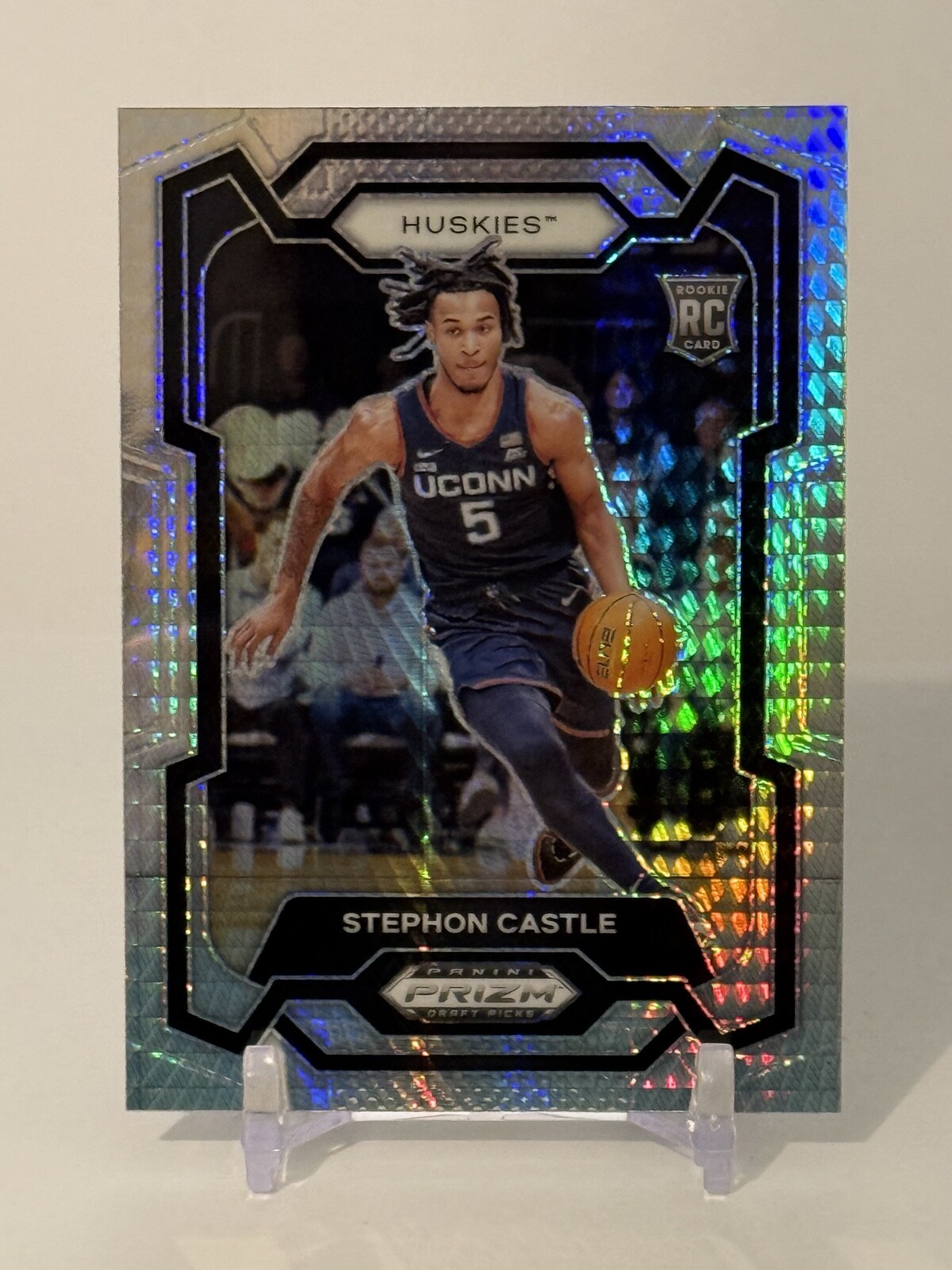 2024 Panini Prizm Draft Picks - Stephon Castle #17 Silver Hyper Prizm (RC) ROY