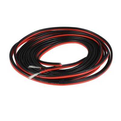 BNTECHGO 22 Gauge Flexible 2 Conductor Parallel Silicone Wire Red Black High ...