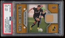 2011 UPPER DECK MLS - CHRISTINE SINCLAIR - WPS Materials - PSA 8 - #W-CS Jersey