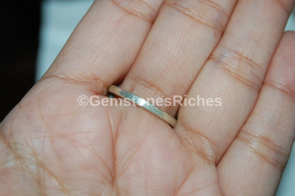 Anillo de plata de ley 925 granate piedras preciosas banda de flores cóctel talla 9 Foto 4 de 4