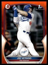 2023 Bowman Draft Orange Joe Vetrano Rookie 15/25 Los Angeles Dodgers #BD-91