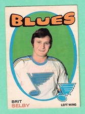 (1) BRIT SELBY 1971-72 O-PEE-CHEE  # 226  BLUES  EX/EX+  CARD (I6400)