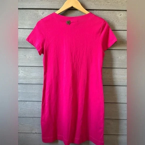 Mini abito Love Moschino in cotone rosa nuovo con etichetta IT taglia 40