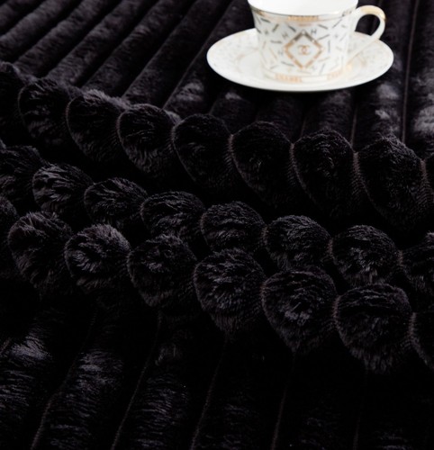 Super Soft Ribbed Throw Warm Cosy Bed Heavy Winter Travel Double King Blankets - Picture 8 of 48