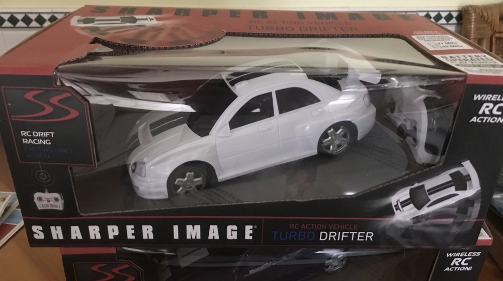 White Sharper Image Turbo Remote Control Drifter Car Fully Functional Racing New